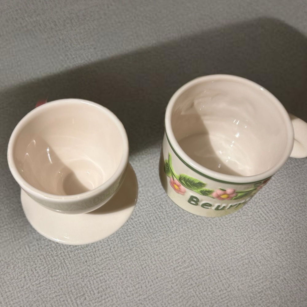 Classic ceramic Butter Bell, raised painted wording BUTTER in French & English - Picture 7 of 12